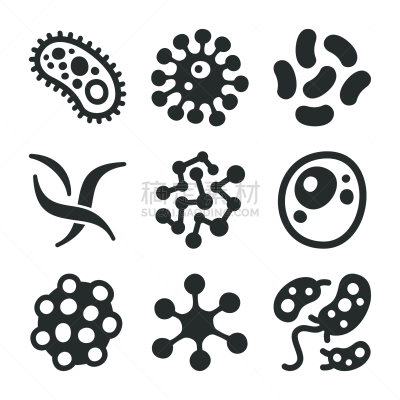 病毒,计算机图标,矢量,细菌,动机,白色背景,生物学,健康保健,背景分离,药