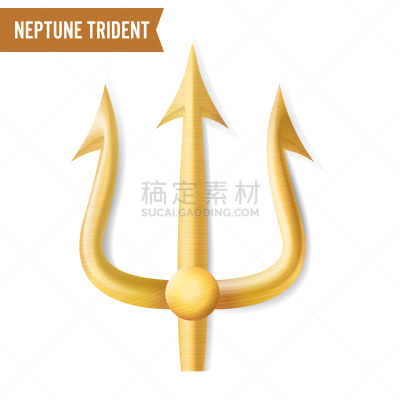三维图形,三叉乾,黄金,海王神,魔鬼,钢铁,证章,写实