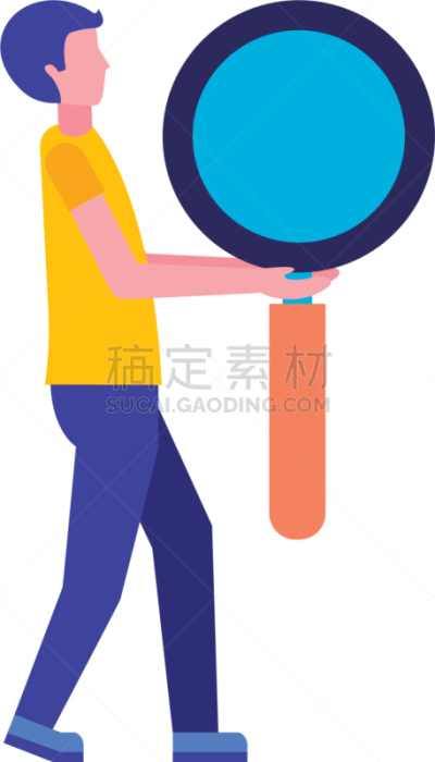 男人,巨大的,拿着,放大镜,分离着色,商务,焦点,小型放大镜,人,专业人员