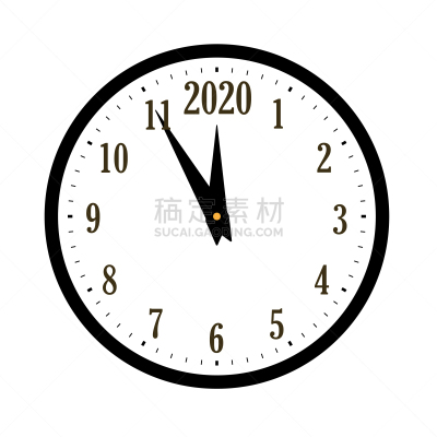 2020,钟,黑色,新年前夕,分离着色,事件,午夜,壁纸,模板,问候