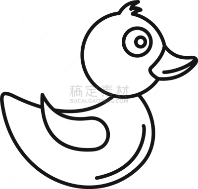 轮廓,计算机图标,橡皮鸭子,高雅,可爱的,家庭,塑胶,玩具,动物,鸟类