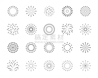 事件,计算机图标,放焰火,传统节日,中国人,大篝火,背景分离,泰国,绘画插图,圆形
