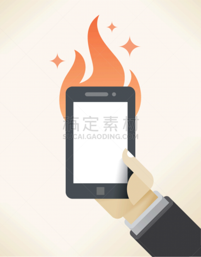 手,矢量,手机,文章,火,绘画插图,热,邮件,传媒,黑屏