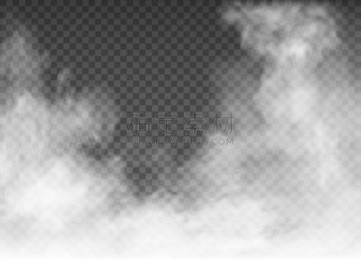 透明,烟,雾,背景聚焦,分离着色,三维图形,白色,白色背景,化学制品,式样