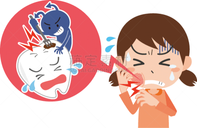 女孩,肿胀的,口腔卫生,健康保健,龋齿,眼泪,仅儿童,儿童,绘画插图,牙周病