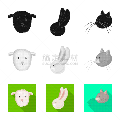 农业,图标,羊毛,可爱的,自制的,宠物,图像,设计,收集