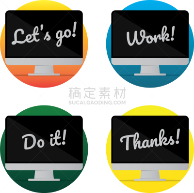 分离着色,文字,台式个人电脑,图标集,豁出去了,商务,计算机,电子邮件,信函,图像