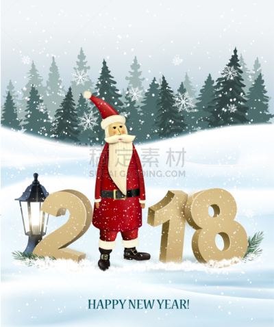 2018,礼物,新年前夕,背景,自然,概念,传单,一月,问候,庆祝