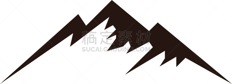 岩石,山,分离着色,自然,图像,雪,矢量,标志,插画,剪影