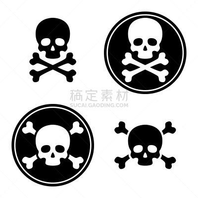 骷髅图,图标集,白色,分离着色,化学制品,风险,健康保健,有毒物质,人,安全的
