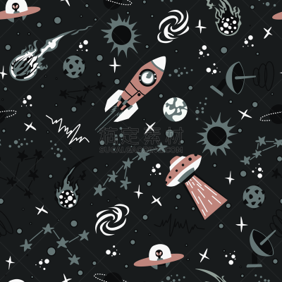 星星,绘画插图,背景,太空船,矢量,纺织品,技术,不明飞行物,火箭,儿童