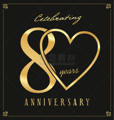 周年纪念,高雅,黄金,黑色,背景,数字80,商务,50年节,婚礼