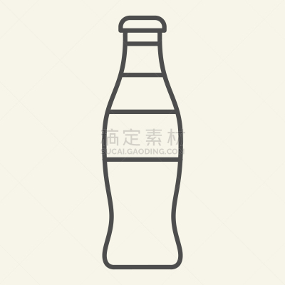 苏打,瓶子,线图标,细的,饮料,含酒精饮料,清新,百事可乐,餐馆,品牌名称