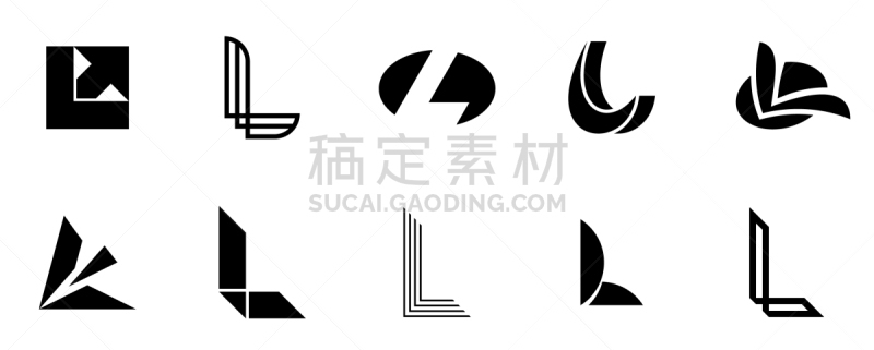 品牌名称,英文字母L,商务,几何形状,字母,字母表次序,信函,模板,布置,弯曲