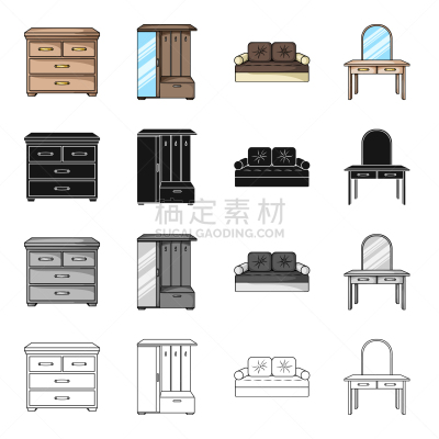 卧室,室内,抽屉柜,床,轮廓,图像,衣柜,家具,沙发,收集