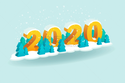 包装纸,新年前夕,2020,夏娃,三维图形,蓝色,概念,创造力,庆祝,设计