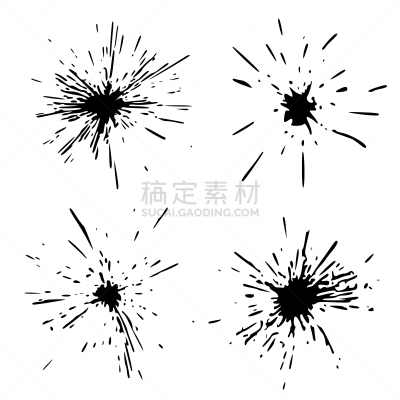 点状,白色,黑色,分离着色,布置