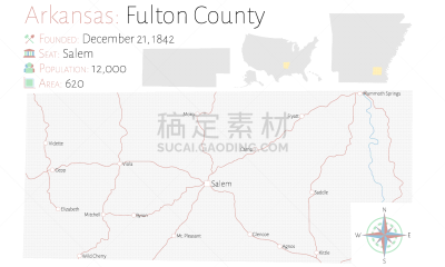 阿肯色州,富尔顿,灰色,塞伦,公路,湖,河流,主干路,城市