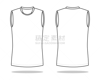 背心,模板,白色,矢量,空白的,用右手,纺织品,棉,泰国,聚酯