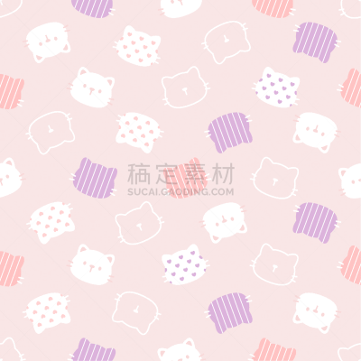 猫,四方连续纹样,背景,可爱的,纺织品,泰国,壁纸,小的,柔和色,画画