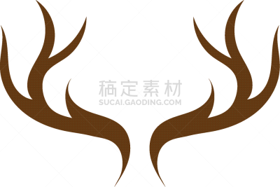 deer antler ilustration logo