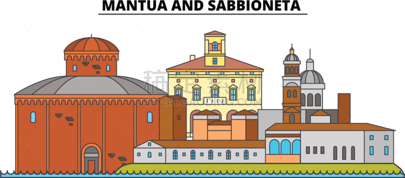 曼图亚,萨比奥内塔,分界线,砖,伦巴第大区,河流,Cardinal Francesco Gonzaga,户外,建筑,旅行