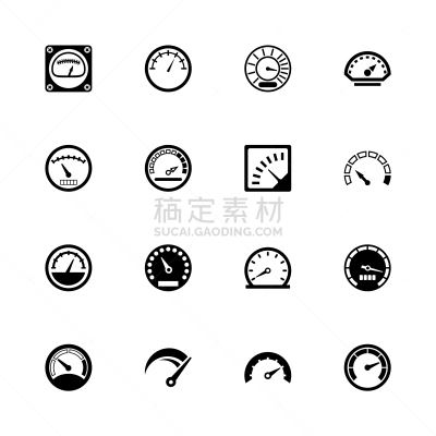 速度计,平坦的,计算机图标,计量器,压力,制造机器,测量工具,效率,收集,联系