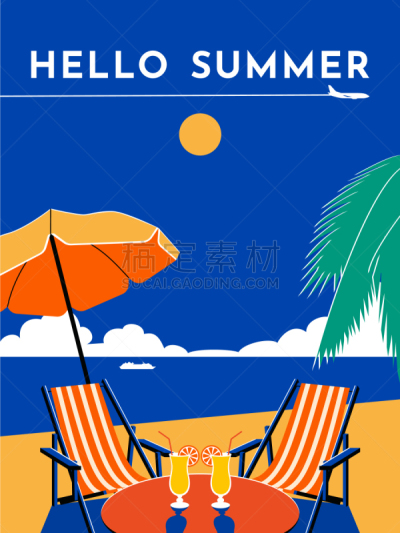 你好,夏天,白昼,海洋,太阳,海滩,椅子,旅行,复古