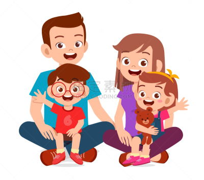 可爱的,家庭,母亲,父亲,儿子,幸福,女儿,姐妹,兄弟,父母