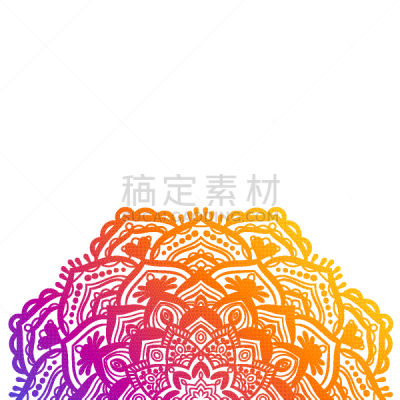 边框,绘画插图,圆形,乱画,轮廓,多色的,矢量,曼荼罗,分离着色,花