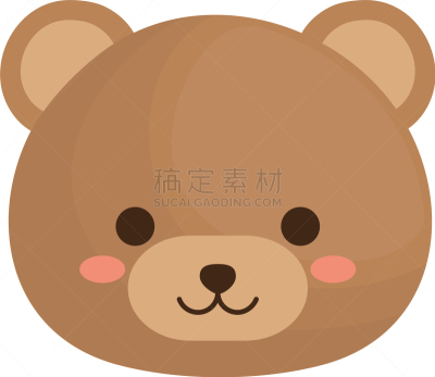 可爱,动物,图标,可爱的,图像,性格,表情符号,面部表情,矢量,爱