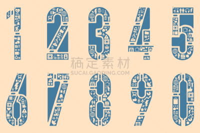 矢量,计算机图标,数字,字体,字母表次序,概念象征,复古风格,现代,立方体形状,伞
