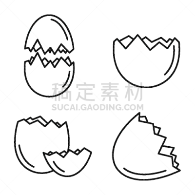 坏掉的,蛋,计算机图标,轮廓,自然,空的,背景分离,图标集,脆弱,图像