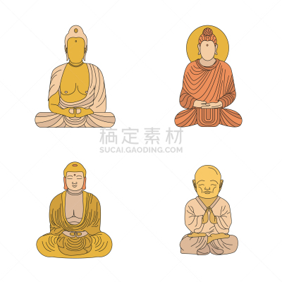 时尚,动画片,佛,神,人,男人,男孩,可爱的,布置