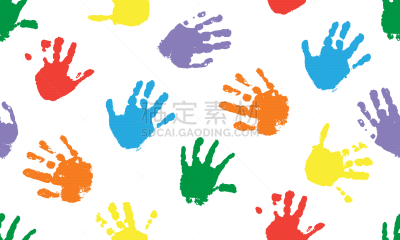 手掌,绘画插图,痕迹,婴儿,矢量,四方连续纹样,动物手,贺卡,家庭,纺织品
