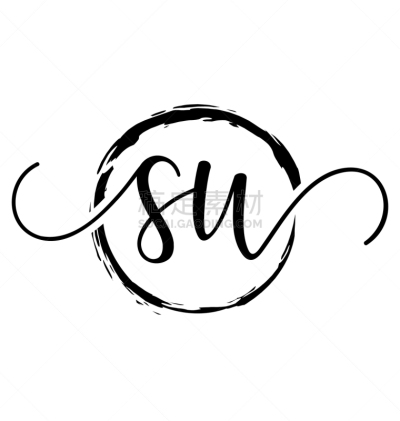 su initial handwriting logo