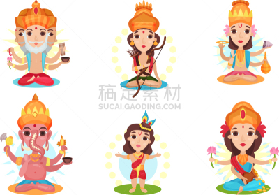 神,华丽的,传统,人种,象,莲花,布置