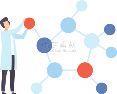 科学家,分子,模型,几乎,学生,专业人员,男人,红色,蓝色