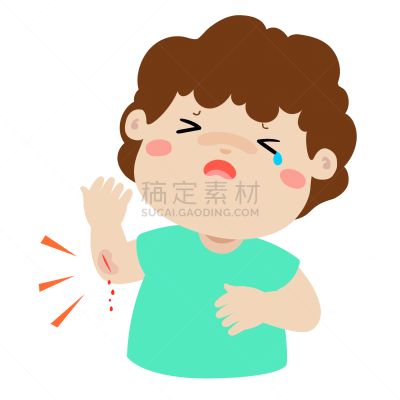 男孩,意外事件,分离着色,人,图像,小的,性格,矢量,哭