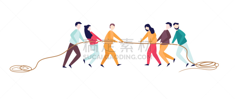 绳子,女人,男人,商务,拉,刺激,拔河,相伴
