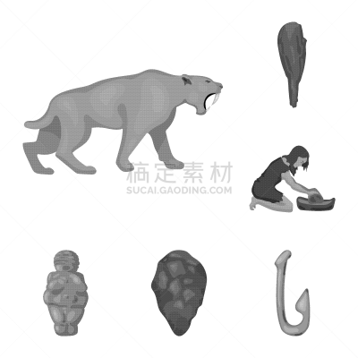 计算机图标,黑白图片,新生活,石器时代,分离着色,时间,人,布置,收集,分娩