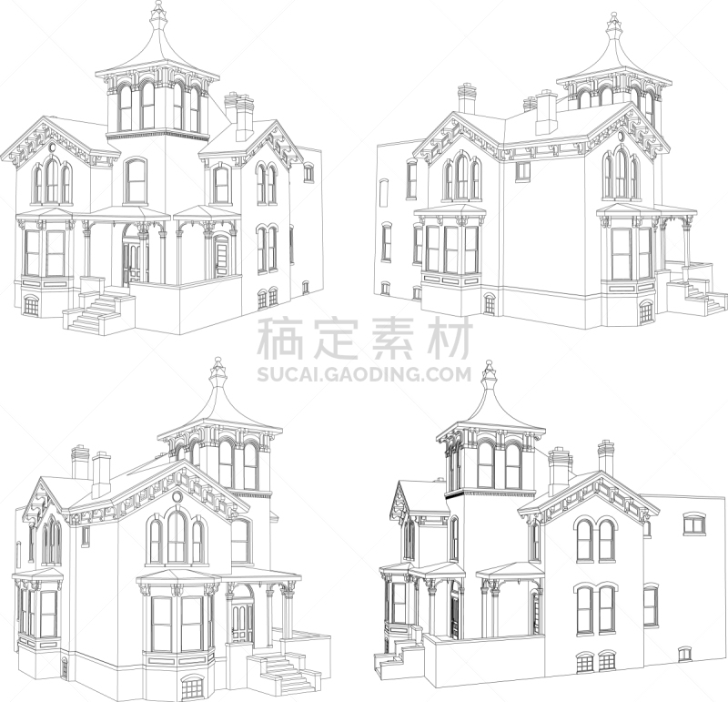 房屋,维多利亚女王时代风格,古老的,公寓,商务,房屋建设,建筑外部,外立面,家庭,概念