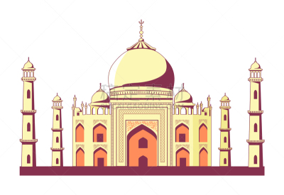 famous indian building of taj mahal