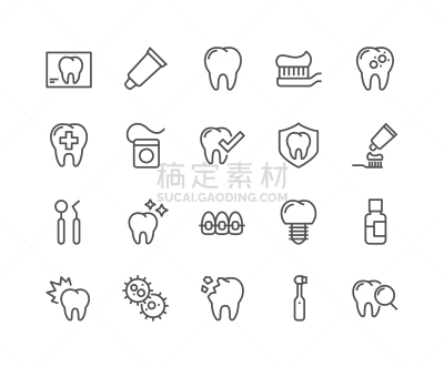 牙医,计算机图标,线条,医疗流程,医疗器械,细的,牙移植,轮廓,漱口水