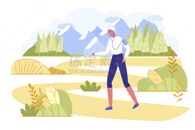运动,慢跑,老年女人,动作,肩,女人,便携式信息设备,备件,背景,休闲活动