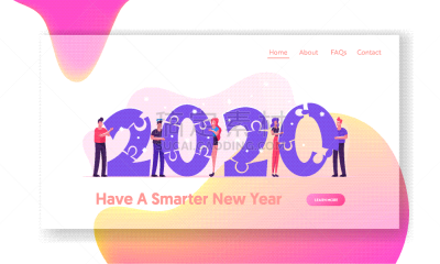 商务,团队,新年前夕,2020,华丽的,传单,模板,女人,小的,蜘蛛网