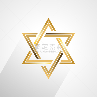 白色,分离着色,大卫,星形,所罗门,Israelite,荐骨,正方形,三维图形