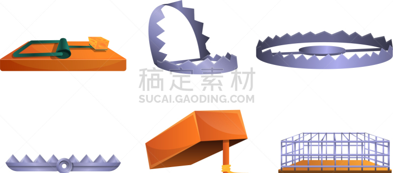 陷阱,卡通,计算机图标,高雅,捕蝇草,商务,风险,债务,捕鼠器,布置