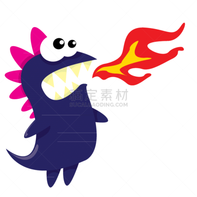 龙,恐龙,卡通,幽默,分离着色,可爱的,创造力,愉悦
