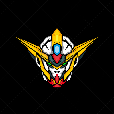 robot head e sports logo